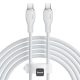 Cablu Baseus Pudding USB-C-USB-C, alb