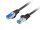 Patch cord Cat.6A S/FTP LSZH CCA 3 m negru, Fluke Passed