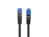 Patch cord Cat.6A S/FTP LSZH CCA 3 m negru, Fluke Passed