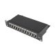 Patch panel 12 porturi 1U Cat.6 FTP negr