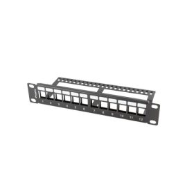 Patch panel gol 12 porturi 1U negru