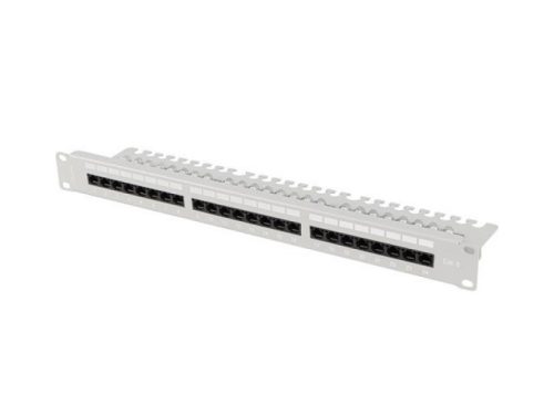 Patch panel 24 porturi 1U Cat.6 UTP gr