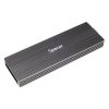 Rack extern SPACER, pt. SSD M.2 PCIe NVME, interfata PC USB 3.1 Type C, Striat, aluminiu, negru