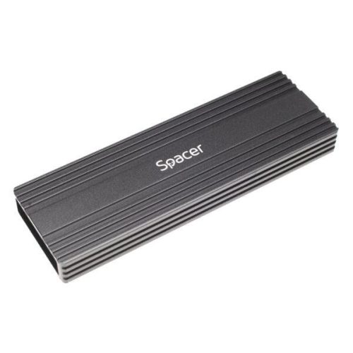 Rack extern SPACER, pt. SSD M.2 PCIe NVME, interfata PC USB 3.1 Type C, Striat, aluminiu, negru