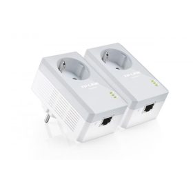   TP-Link Kit POWERLINE, HomePlug AV, 500Mbps, Ultra Compact Size ,PassThrough, Green Powerline, Plug and Play, 2 bucati TL-PA4010P