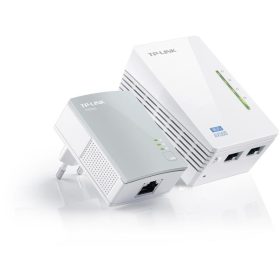   TP-Link, Adaptor PowerLine 300Mbps, Extender Wireless AV600 KIT, HomePlug AV,2 porturi 10/100Mbps, Butoane: Pair, Reset, Wi-Fi/Wi-Fi Cl