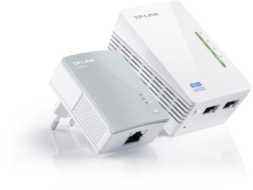 TP-Link, Adaptor PowerLine 300Mbps, Extender Wireless AV600 KIT, HomePlug AV,2 porturi 10/100Mbps, Butoane: Pair, Reset, Wi-Fi/Wi-Fi Cl
