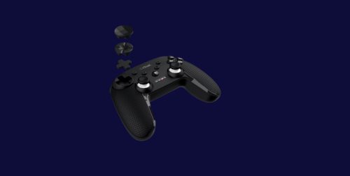 Controller wireless Trust GXT 542 Muta, material ABS, 15 butoane, compatibil cu pc, laptop, consola gaming, smartphone, tableta, negru