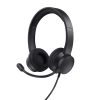 Casti Trust Ayda USB-ENC, negru