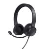 Casti Trust Ayda USB-ENC, negru