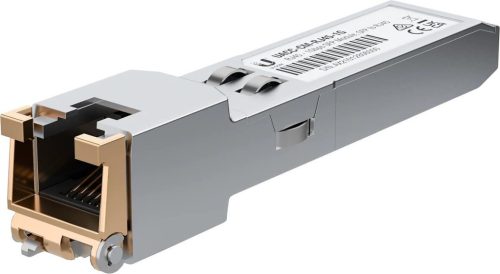 Ubiquiti RJ45 - SFP/SF+ Transceiver Module, SFP to RJ45, UF-RJ45-1G; Rata detransfer de date 1/10 Gpbs, distanta cablu: 1 Gbps (Cat 5e)