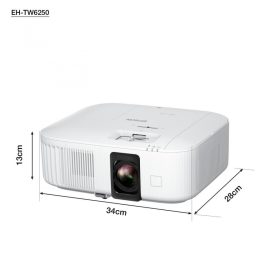   Proiector Epson EH-TW6250, 3LCD, 2.800 lumeni, 4k PRO UHD, 16:9, 35.000:1, lampa 4.500 ore/ 7.500 ore ecomode, corectie ± 30, zoom 1.62