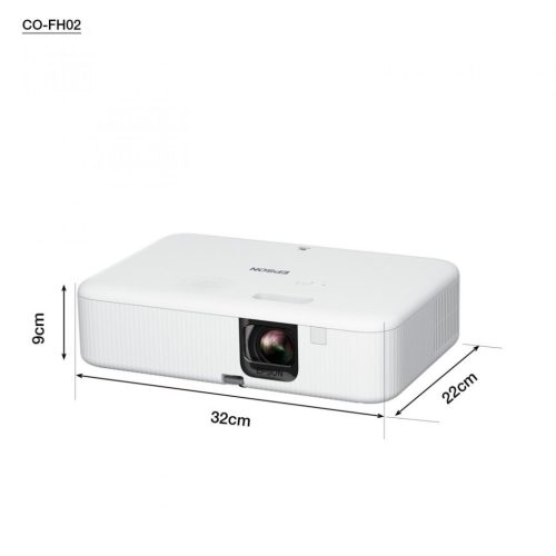 Proiector Epson CO-FH02, 3LCD, 3.000 lumeni/ 2.000 lumeni Ecomode, FHD, 16:9, lampa 6.000 ore/ 12.000 ore Ecomode, corectie ± 30, dimen